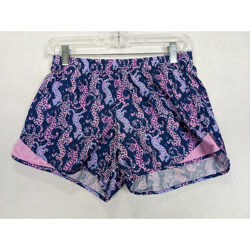 Lilly Pullitzer Luzletic Womens Shorts Athletic Size XS Polyester Pink Blue